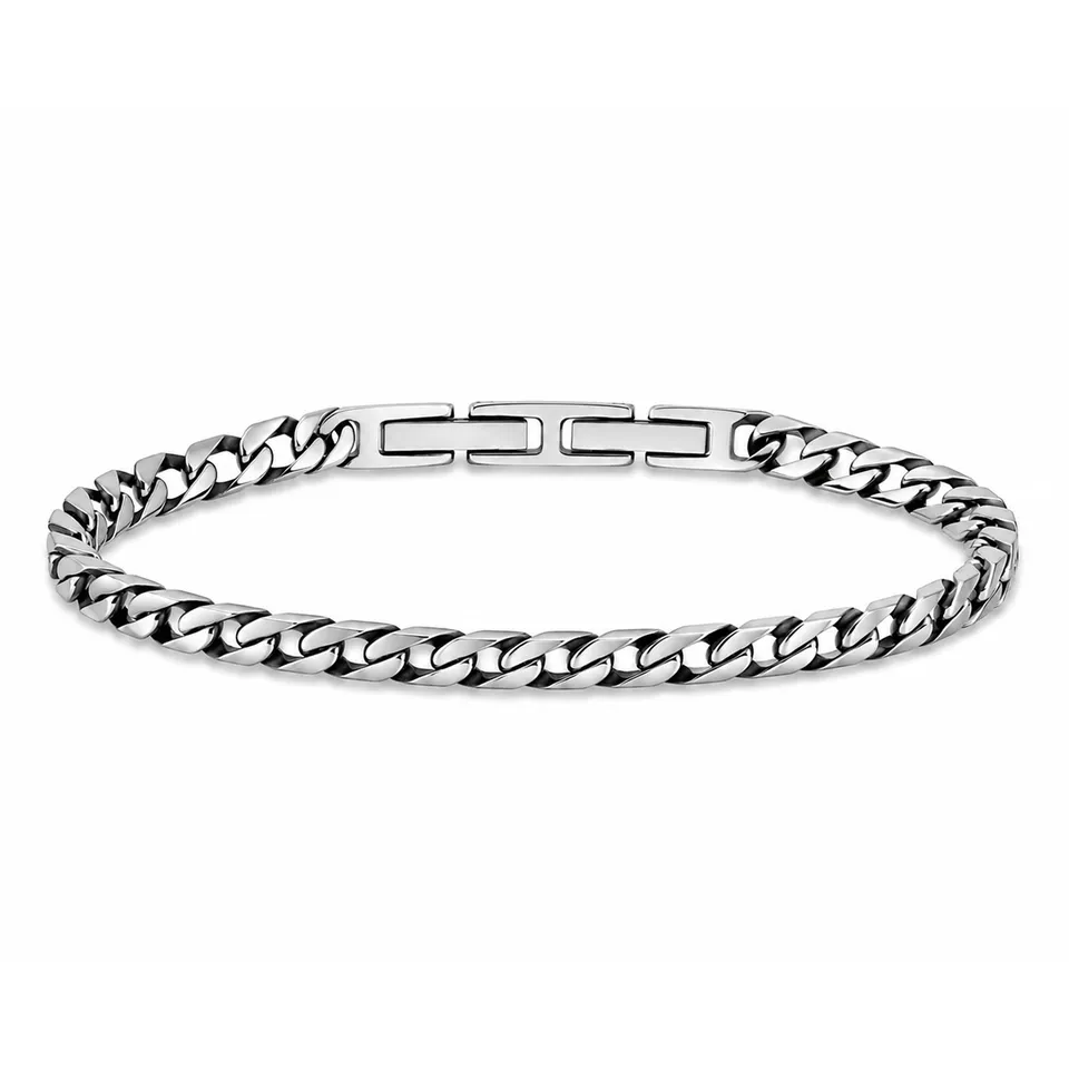 Frank 1967 Curb Chain bratara lant otel gri