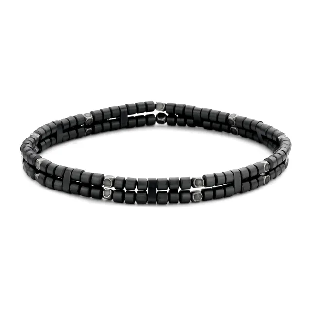 Frank 1967 Steel Hematite bratara margele neagra