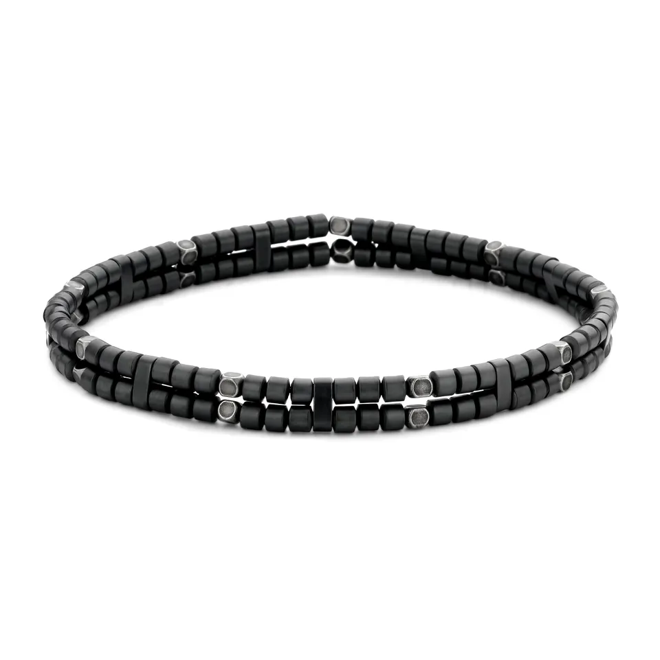 Frank 1967 Steel Hematite bratara margele neagra