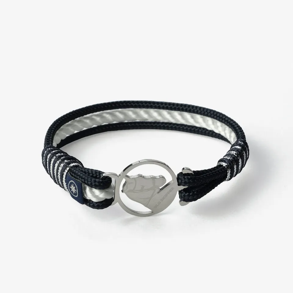 Old Skipper Pearl Tide brățară cal alb bleumarin perlat