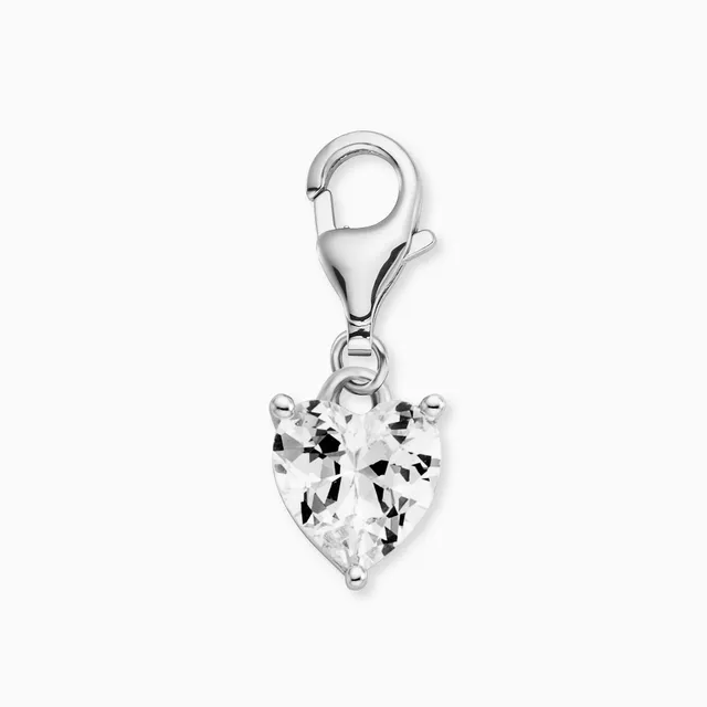 Engelsrufer Shiny charm inimă argint zirconia