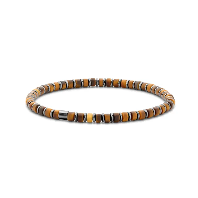 Frank 1967 Steel Colored Bead brățară maro
