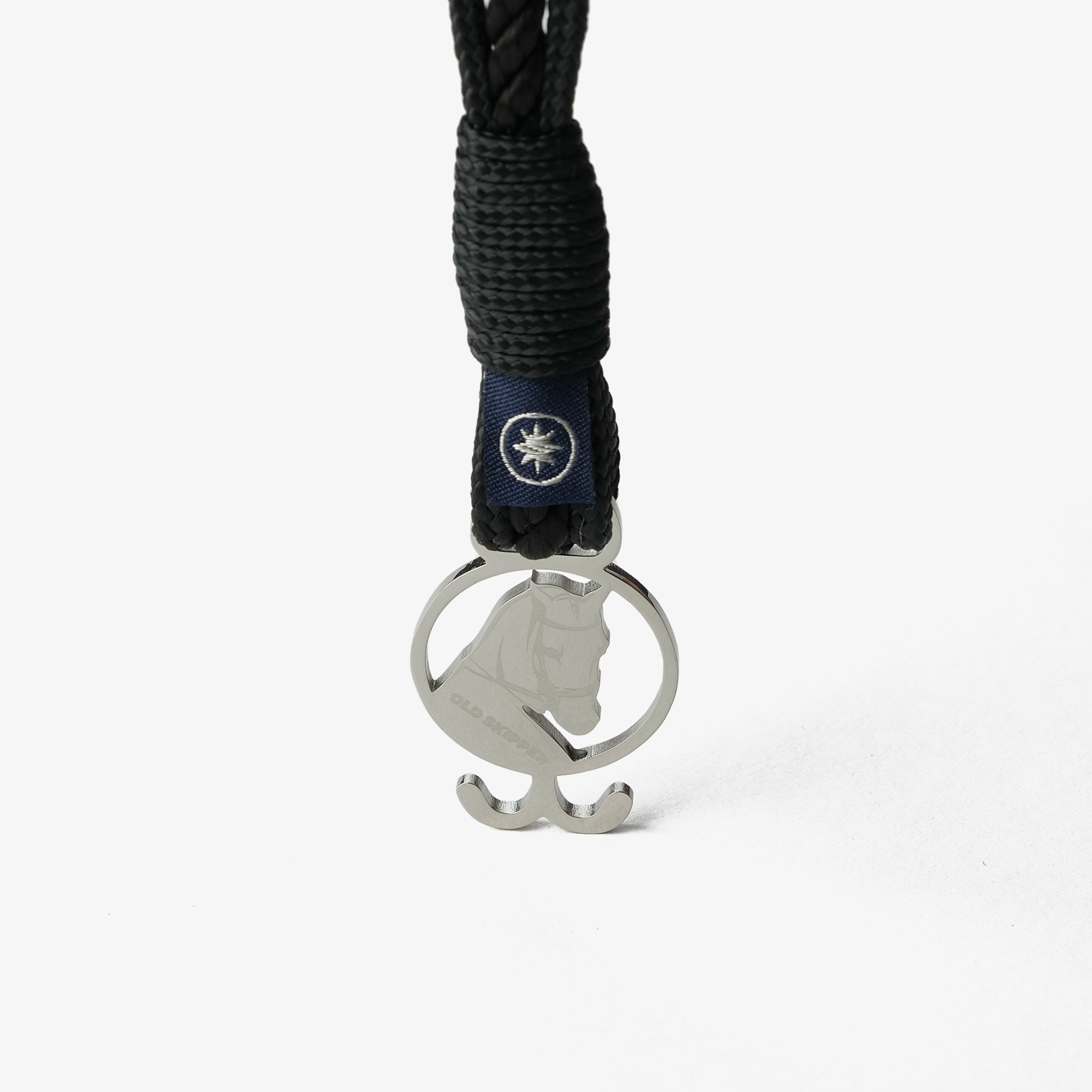 Old Skipper Midnight Onyx brățară Horse neagră din sfoară