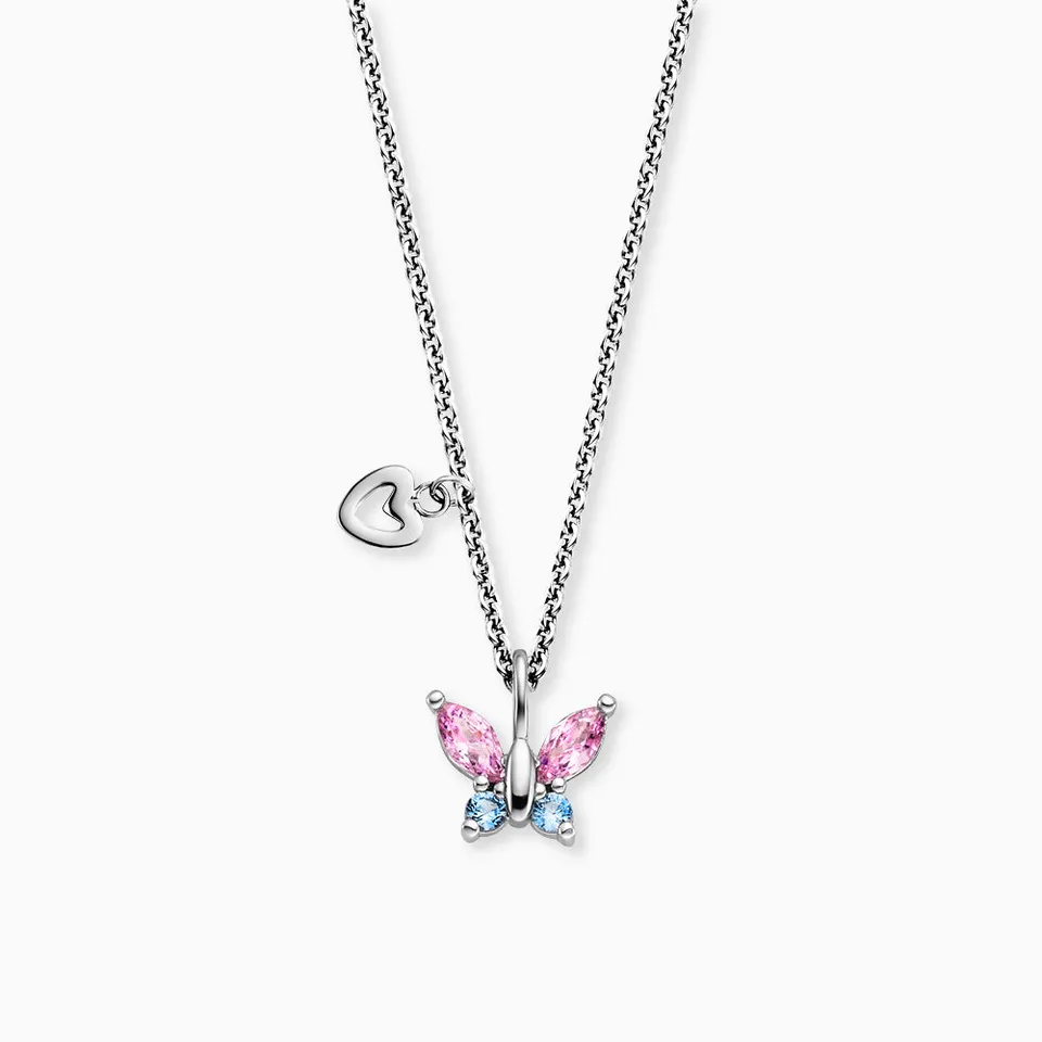 Colier Herzengel Fluture copii oțel zirconia reglabil