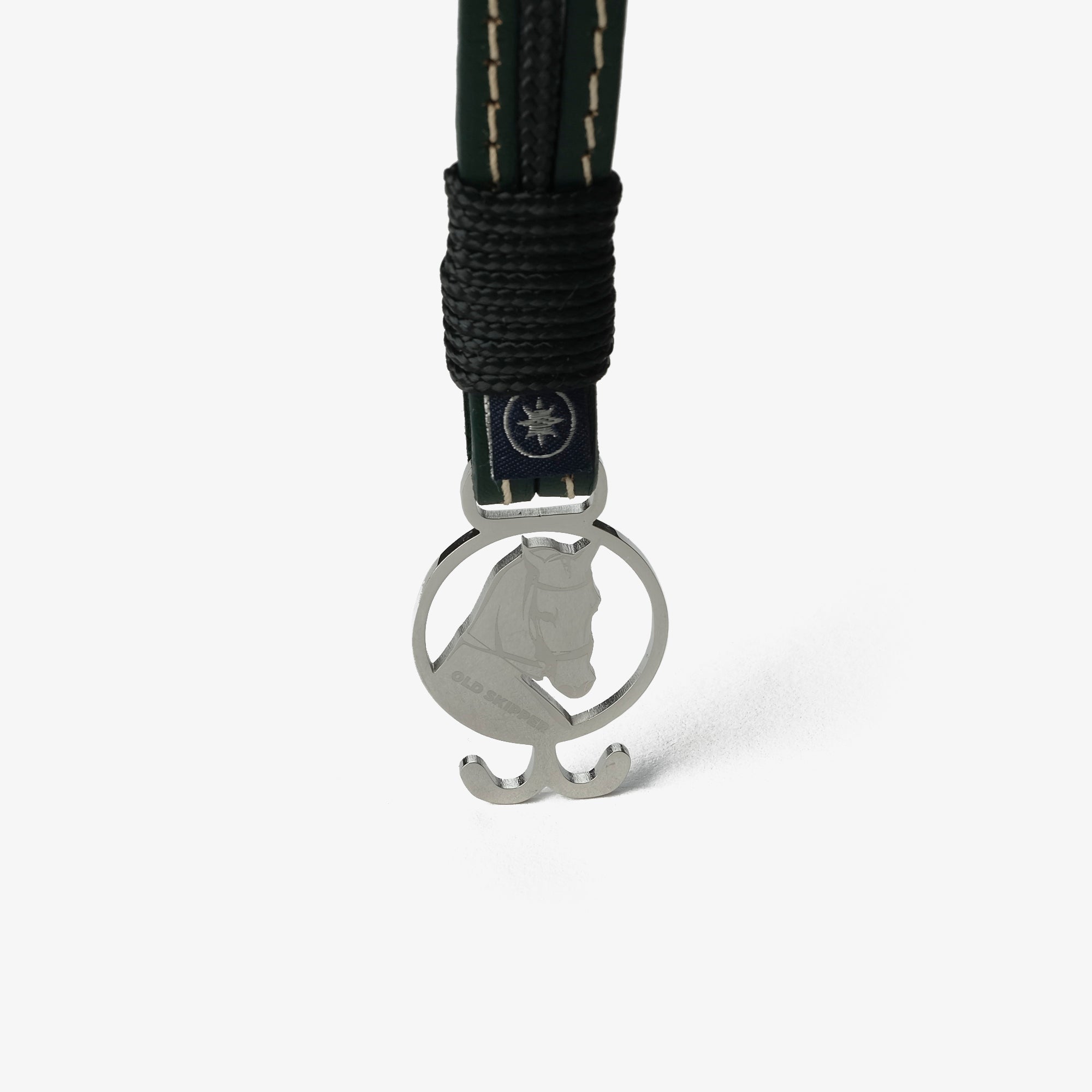 Old Skipper Enchanted Forest bratara piele cal verde-negru