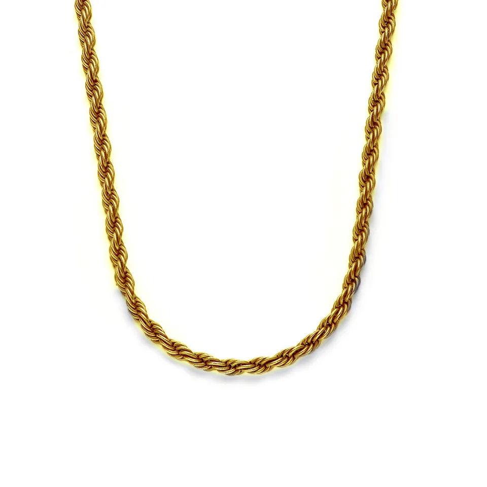 Frank 1967 Rope Chain colier otel tip funie