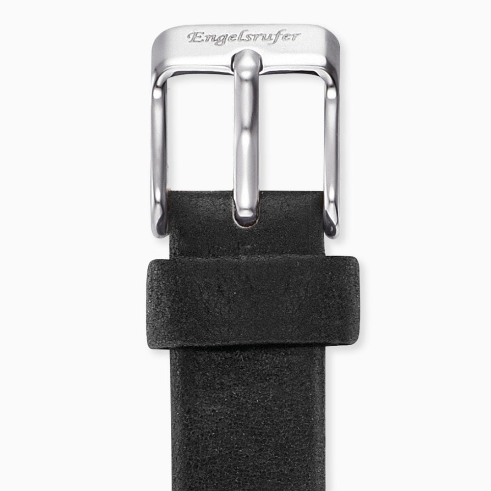 Engelsrufer curea ceas piele neagra 12 mm italiana