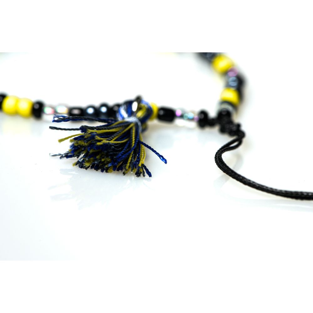 CrisFeather Ammy bratara glezna galben-negru-gri
