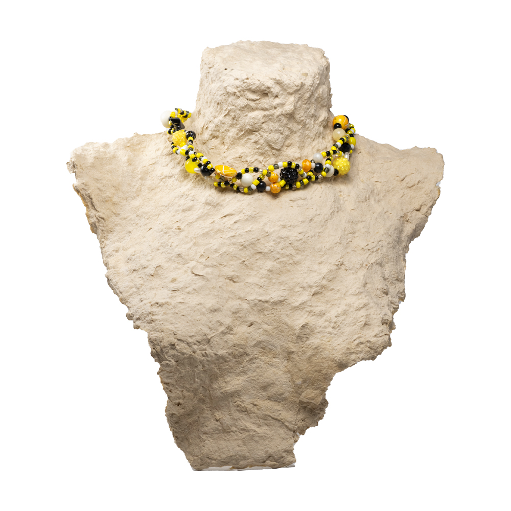 CrisFeather Yellow Surprise colier mărgele galben-negru