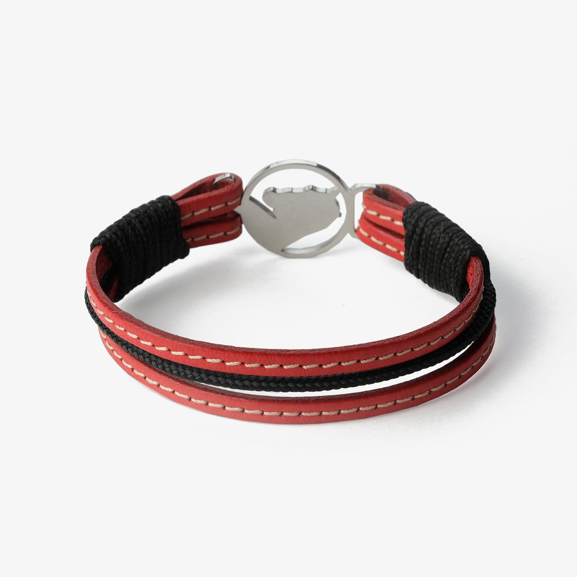 Old Skipper Crimson Tide brățară piele roșie cal